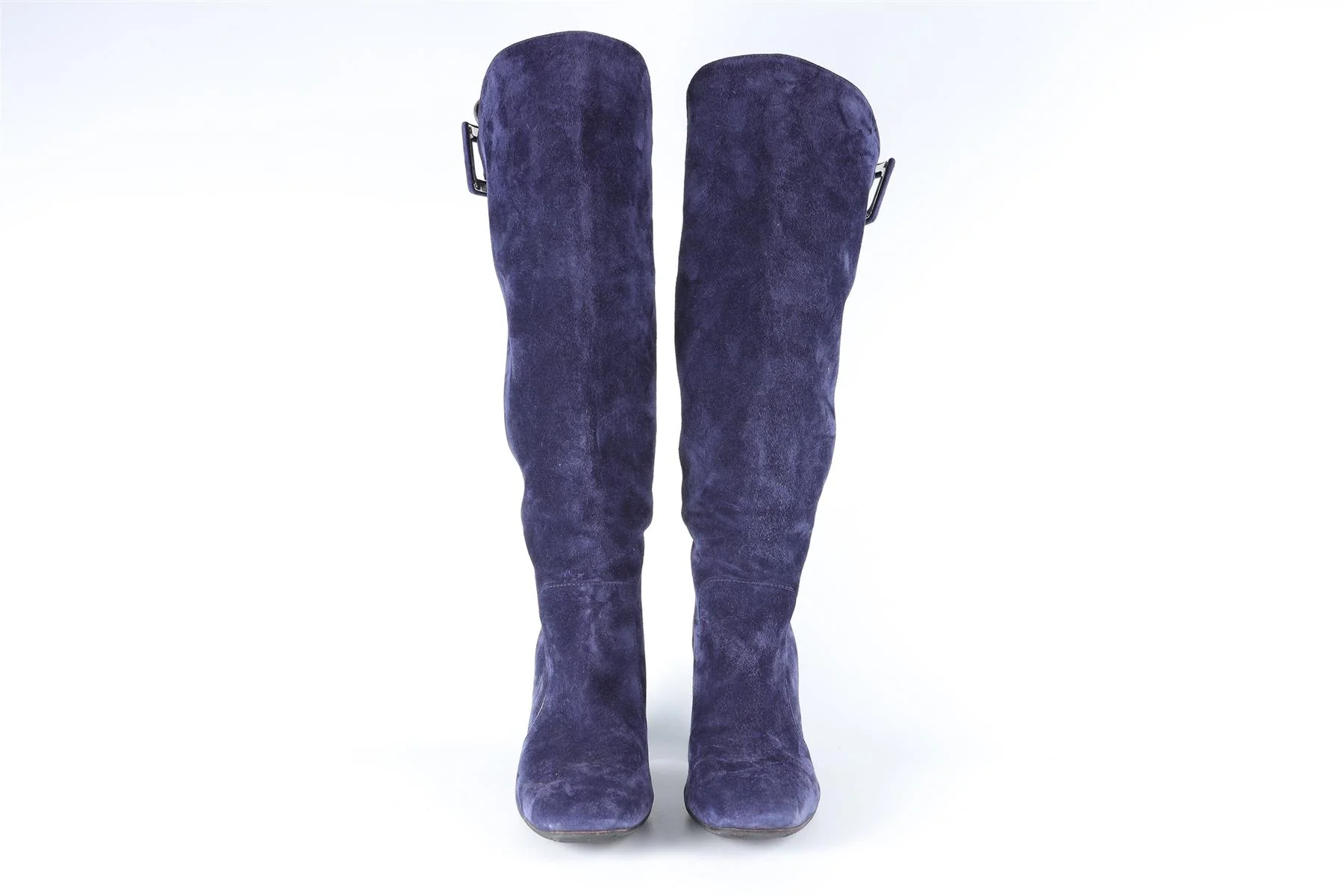 ROGER VIVIER BLUE SUEDE KNEE HIGH BOOTS EU 38 UK 5 US 8 - Image 3