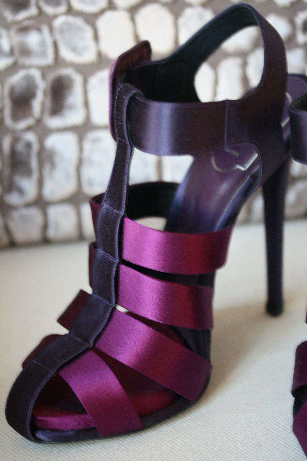 ROGER VIVIER PURPLE SATIN STRAPPED HEELS EU 40 UK 7 - Image 6