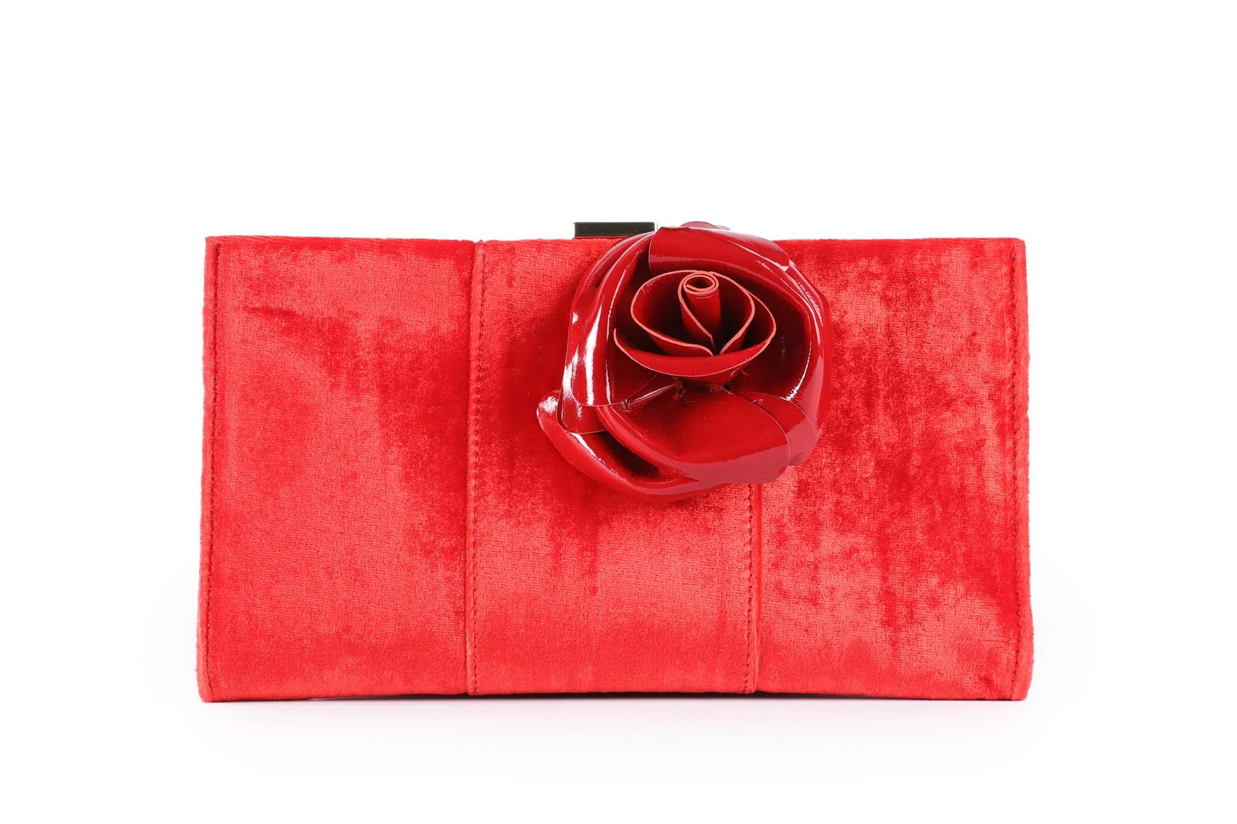 ROGER VIVIER RED MINI VELVET CLUTCH - Image 2