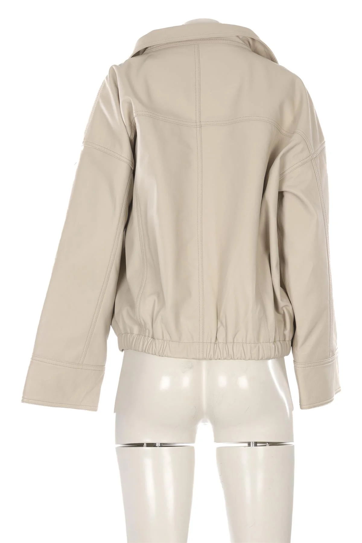 RÓHE ECRU LEATHER JACKET FR 36 UK 8 - Image 4