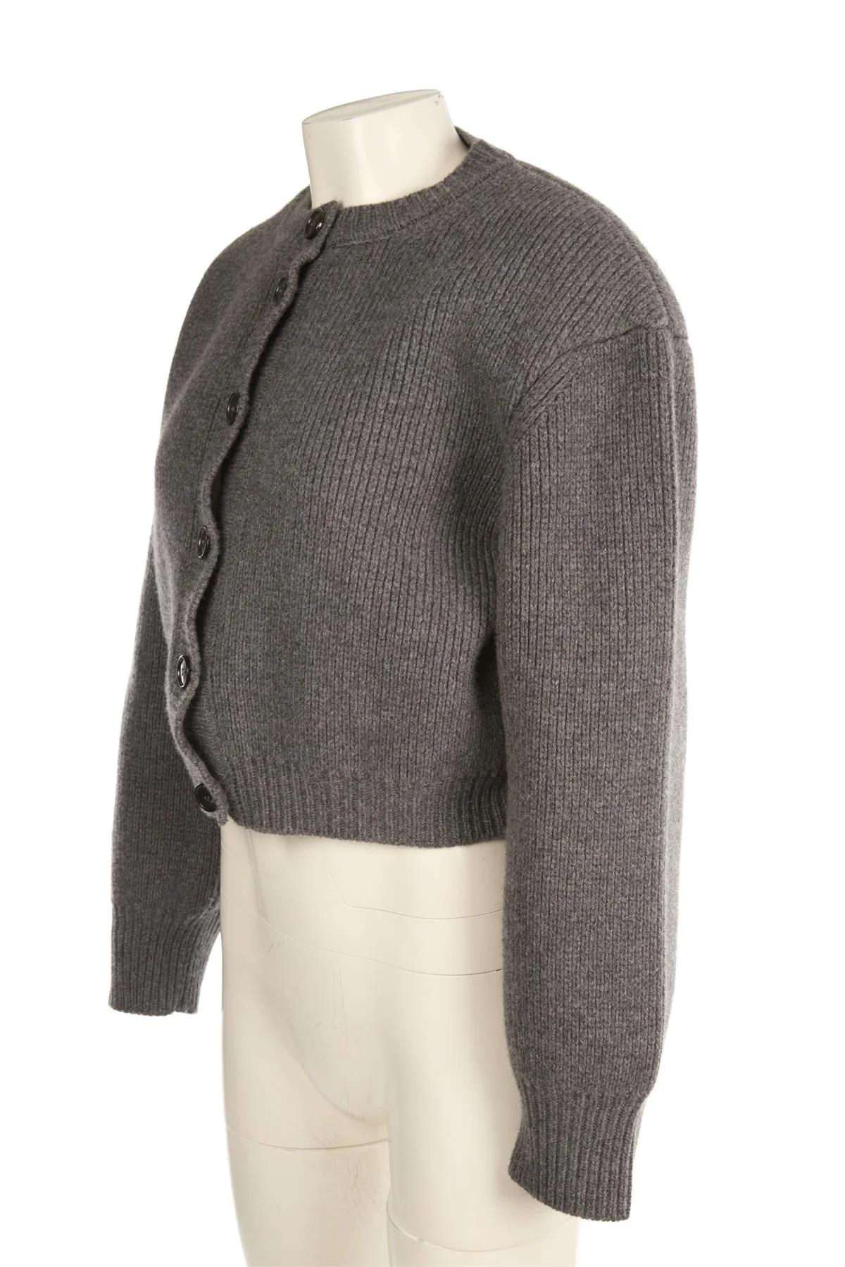 RÓHE GREY WOOL CARDIGAN FR 36 UK 8 - Image 3