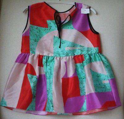 ROKSANDA BLOSSOM GIRLS SILK GRAPHIC DRESS 2 YEARS - Image 2