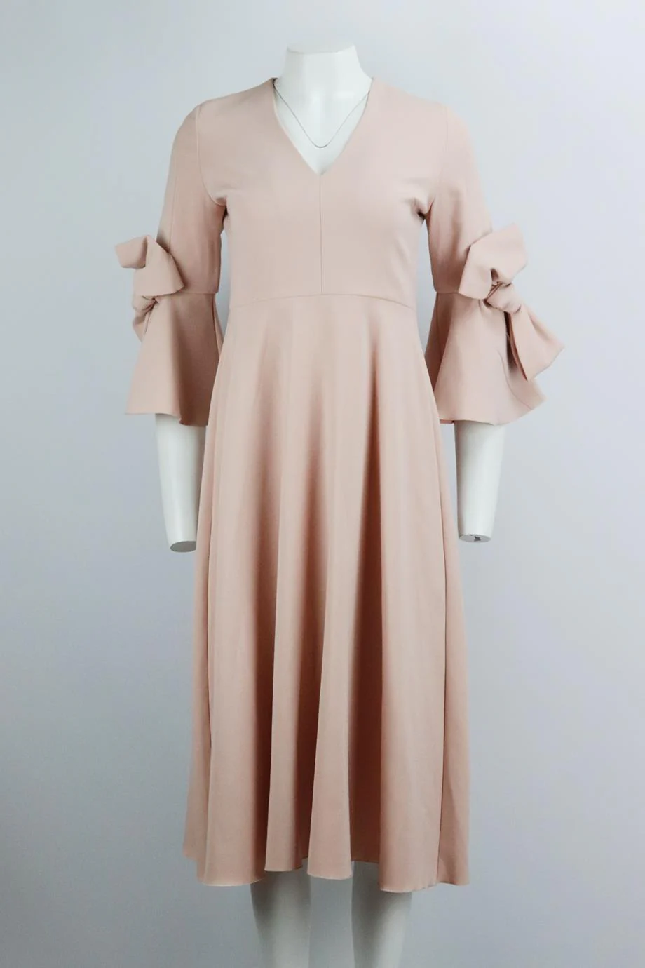 ROKSANDA BOW EMBELLISHED CREPE MIDI DRESS UK 10 - Image 2