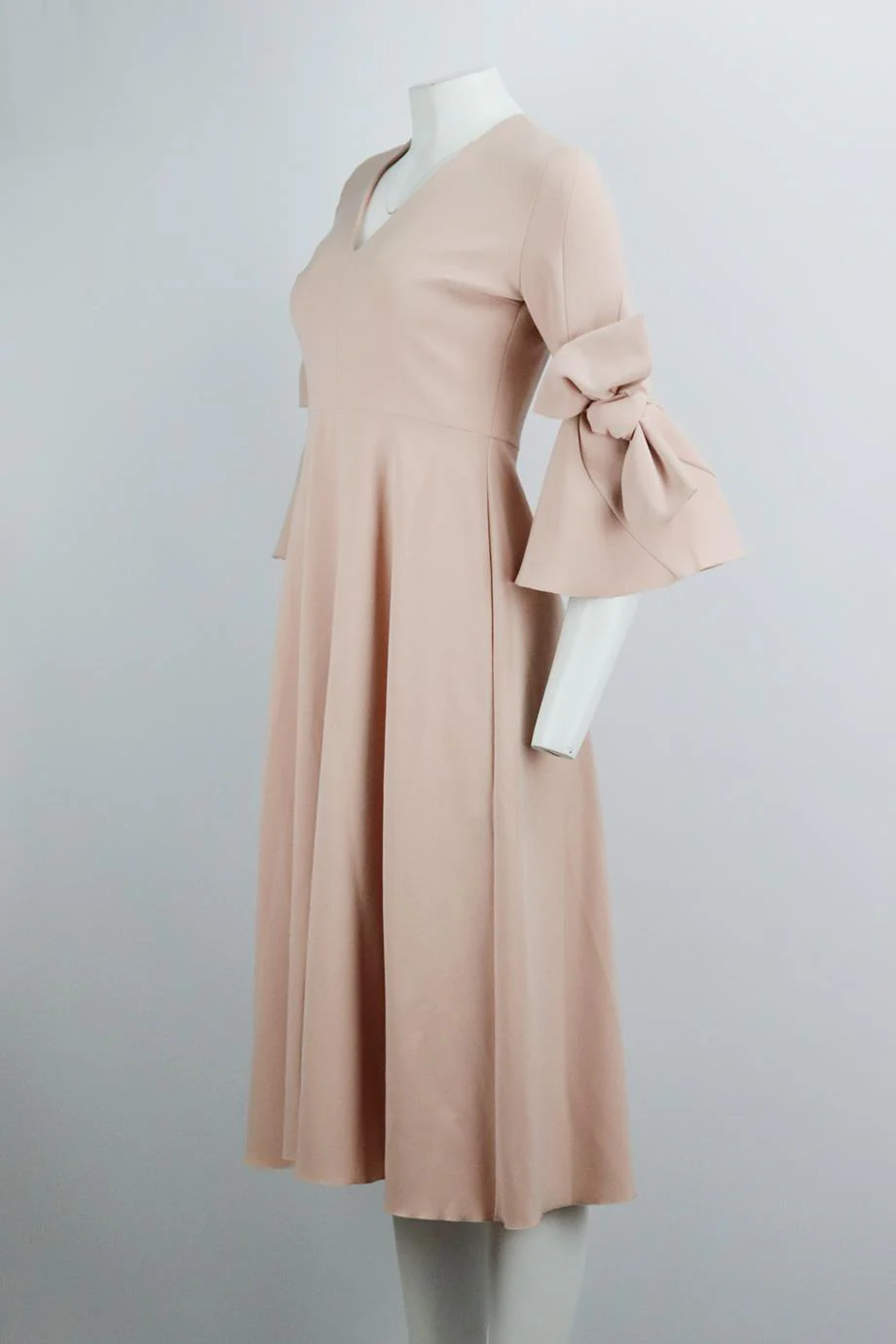 ROKSANDA BOW EMBELLISHED CREPE MIDI DRESS UK 10 - Image 3