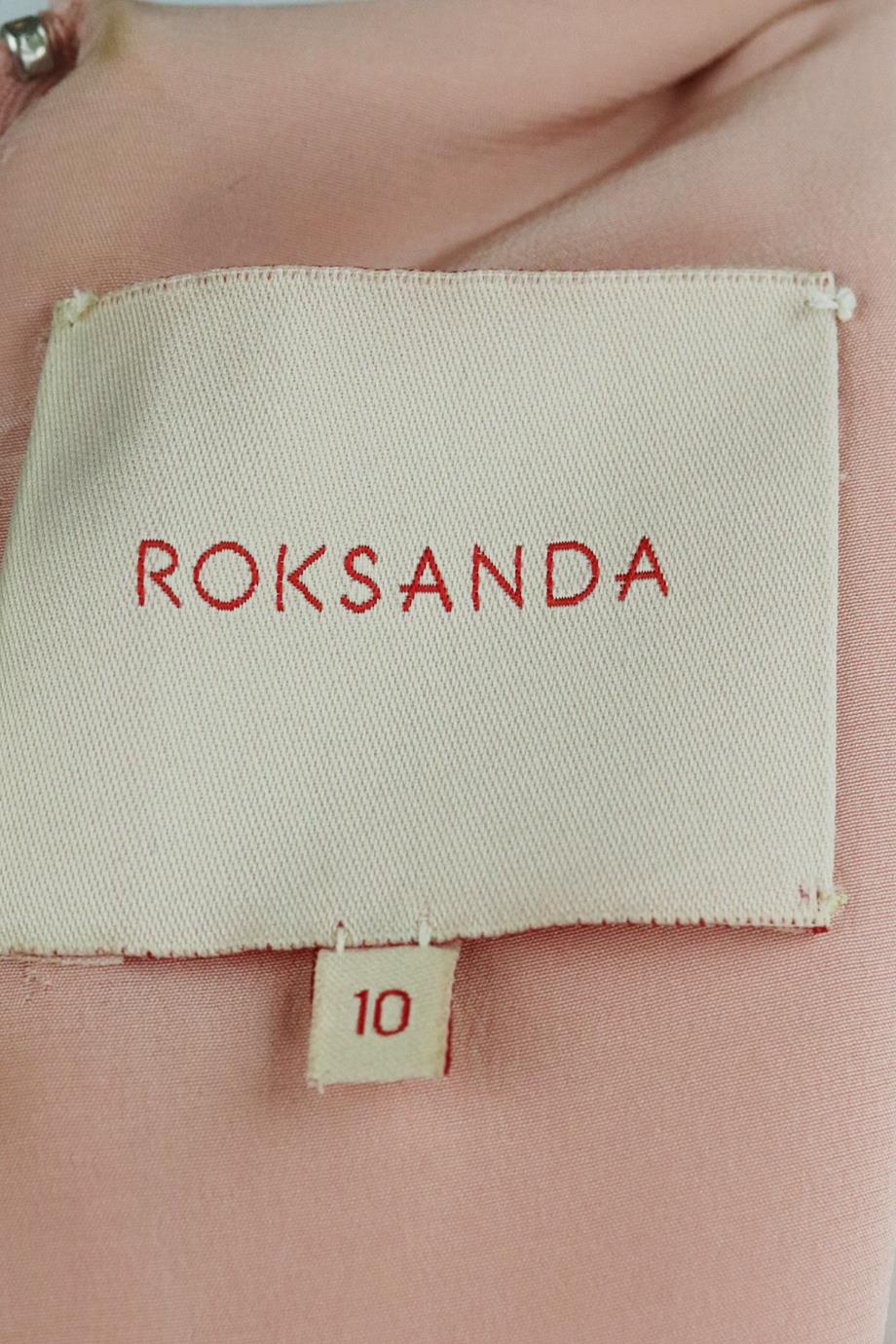 ROKSANDA BOW EMBELLISHED CREPE MIDI DRESS UK 10 - Image 5