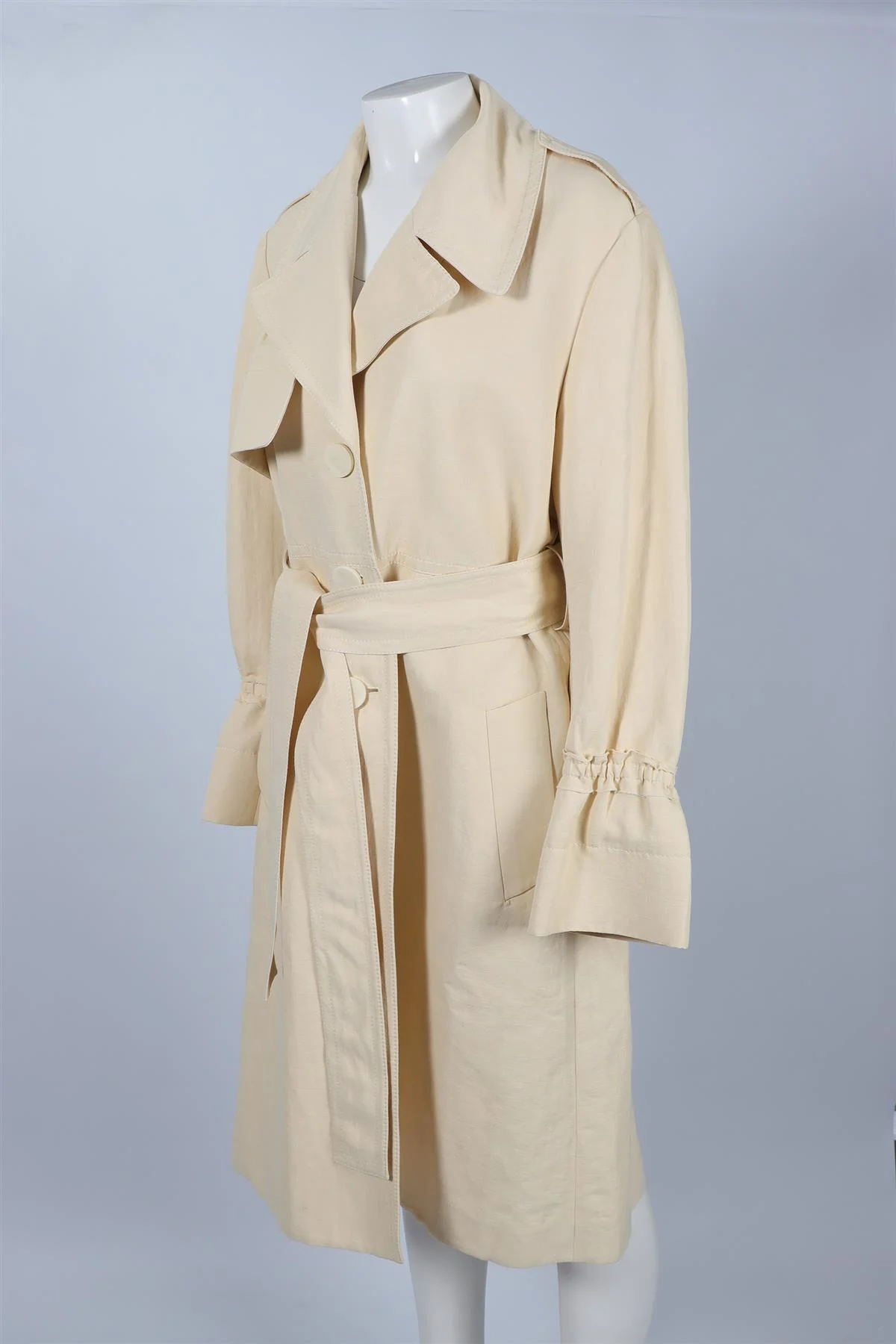 ROKSANDA CREAM COTTON TRENCH COAT SMALL - Image 3