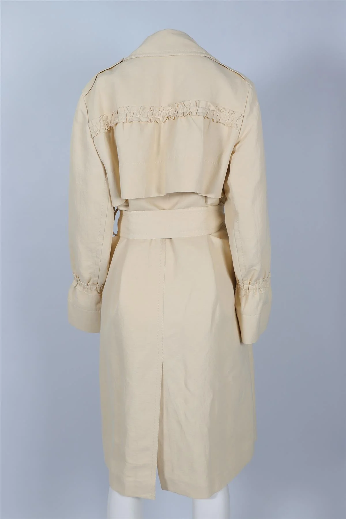 ROKSANDA CREAM COTTON TRENCH COAT SMALL - Image 4