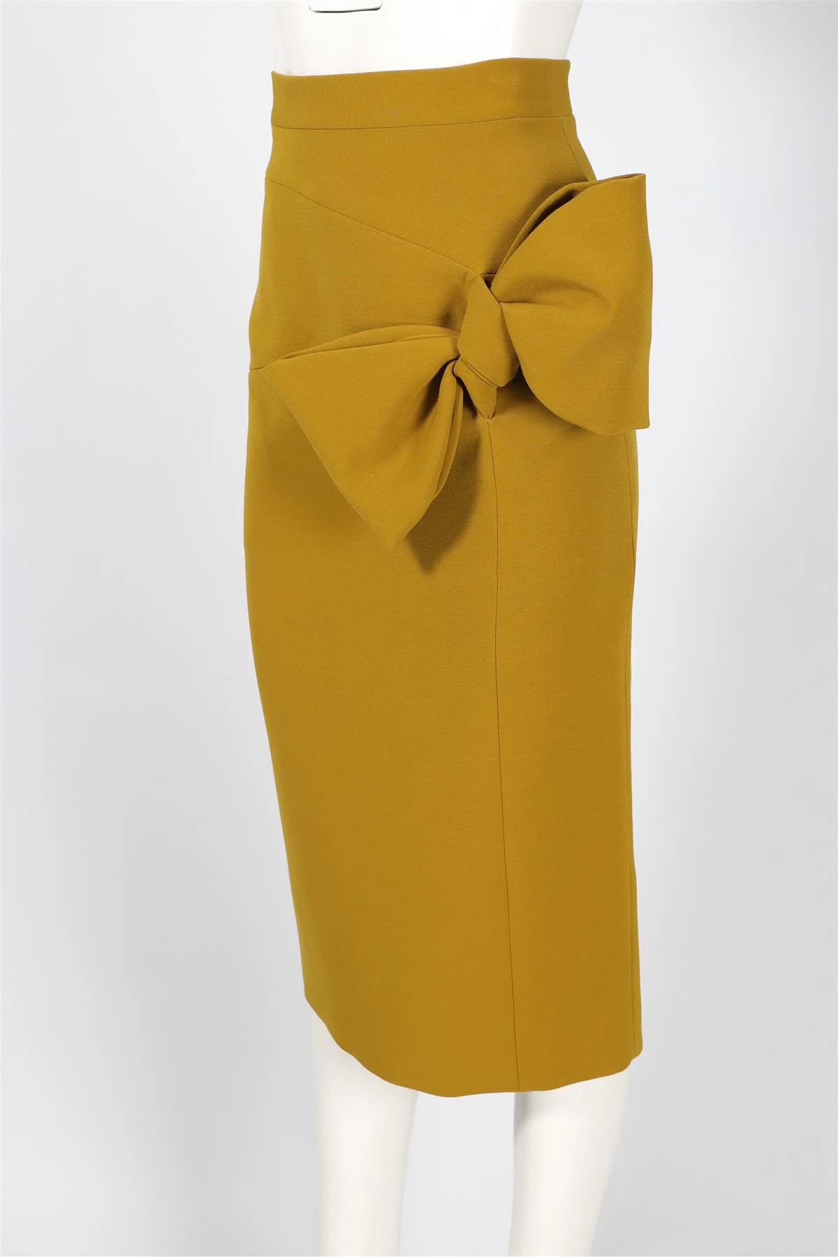 ROKSANDA GREEN CREPE MIDI SKIRT UK 8 - Image 3