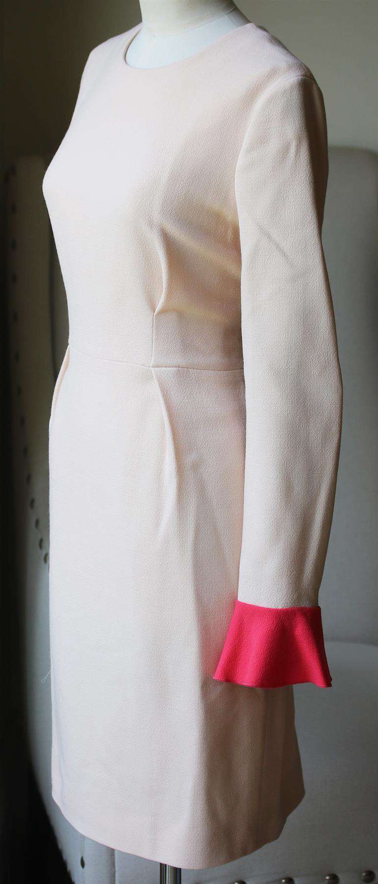 ROKSANDA ILINCIC IZUMI TWO TONE WOOL CREPE DRESS UK 14 - Image 3