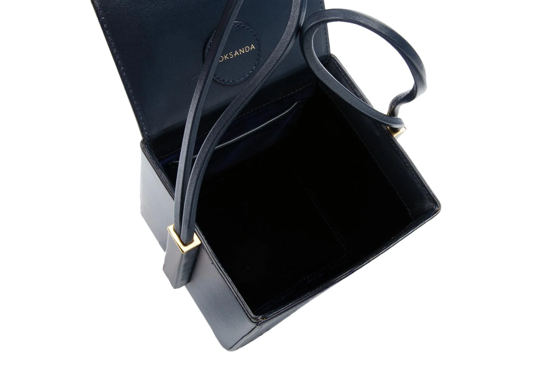 ROKSANDA NAVY BOX LEATHER CLUTCH - Image 10