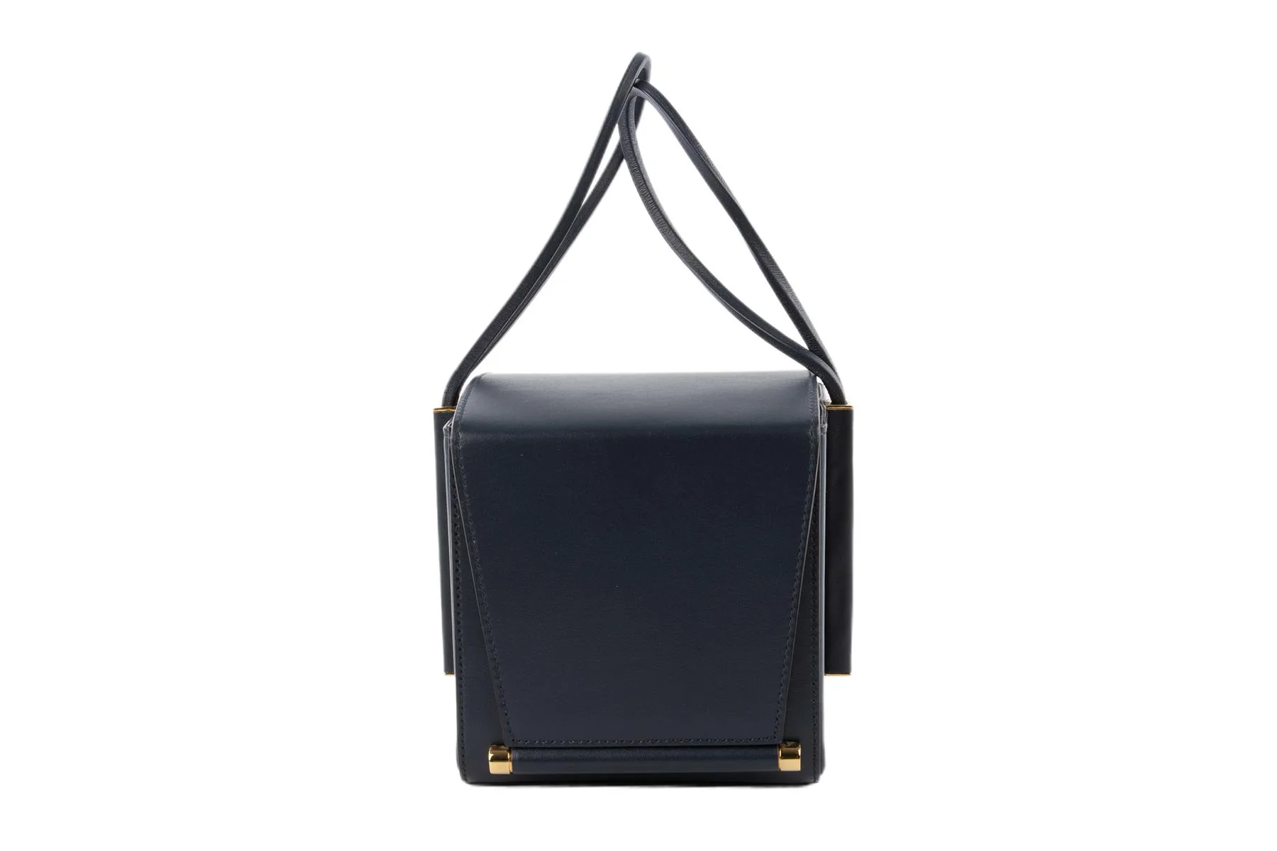 ROKSANDA NAVY BOX LEATHER CLUTCH - Image 2