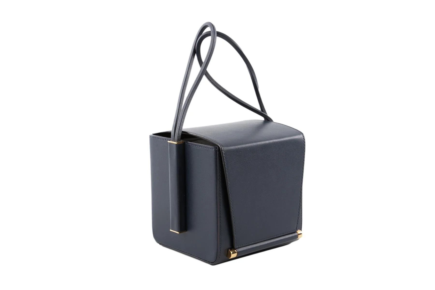 ROKSANDA NAVY BOX LEATHER CLUTCH - Image 3