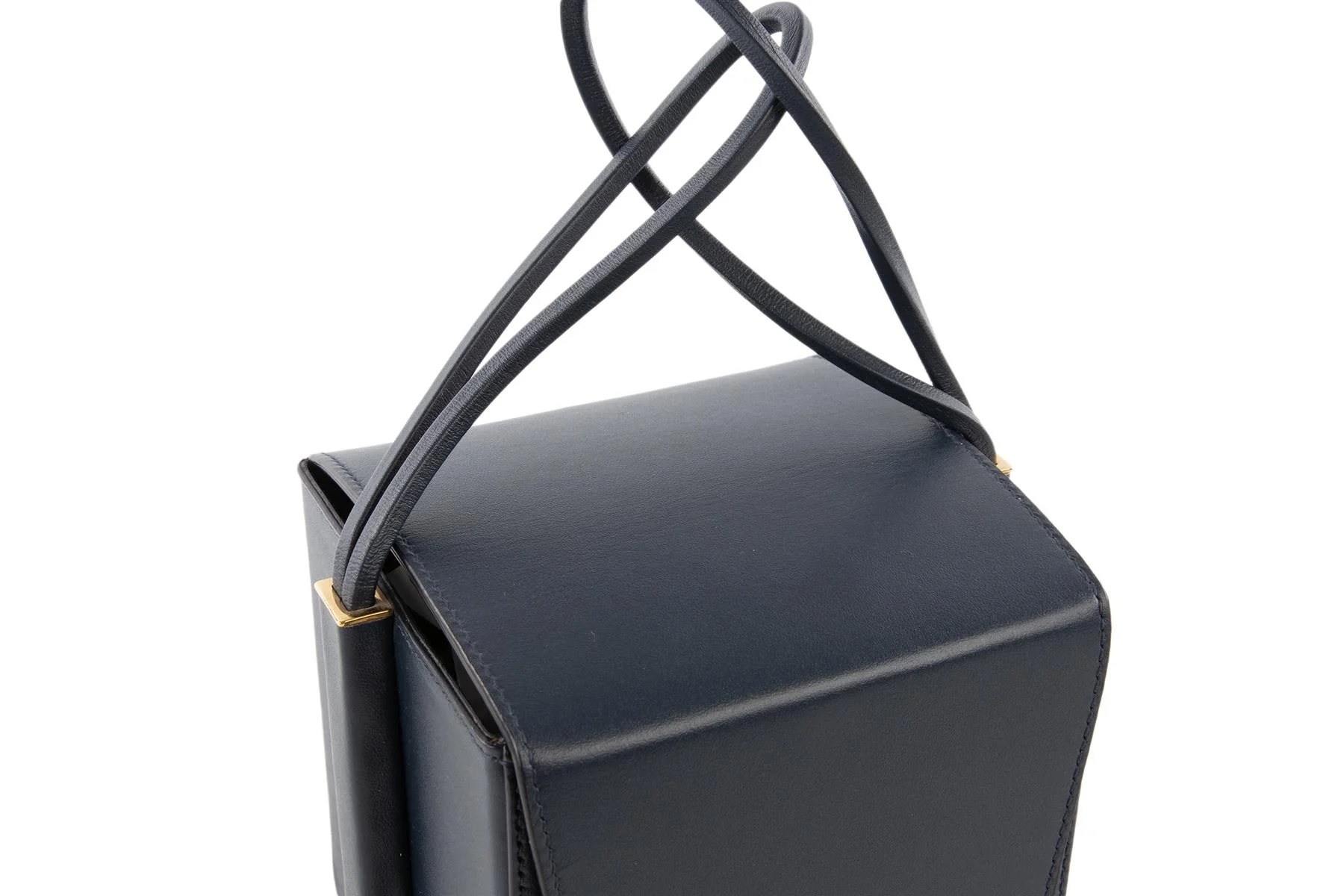 ROKSANDA NAVY BOX LEATHER CLUTCH - Image 8