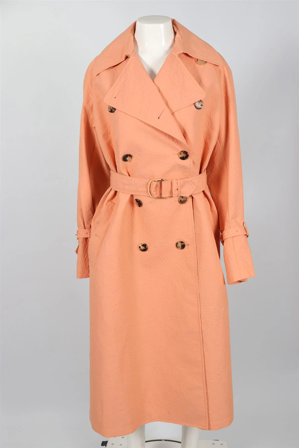 ROKSANDA PEACH SILK TRENCH COAT XSMALL - Image 2