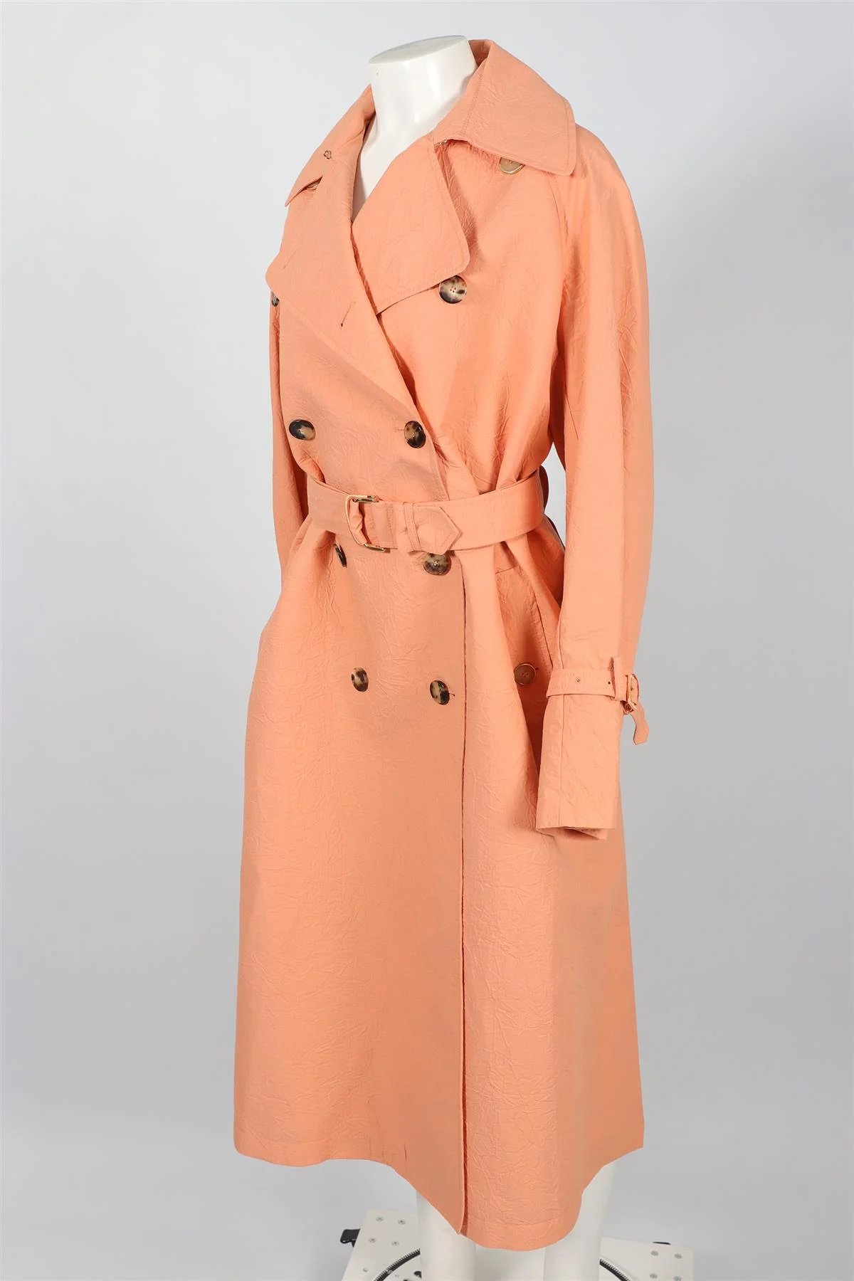 ROKSANDA PEACH SILK TRENCH COAT XSMALL - Image 3