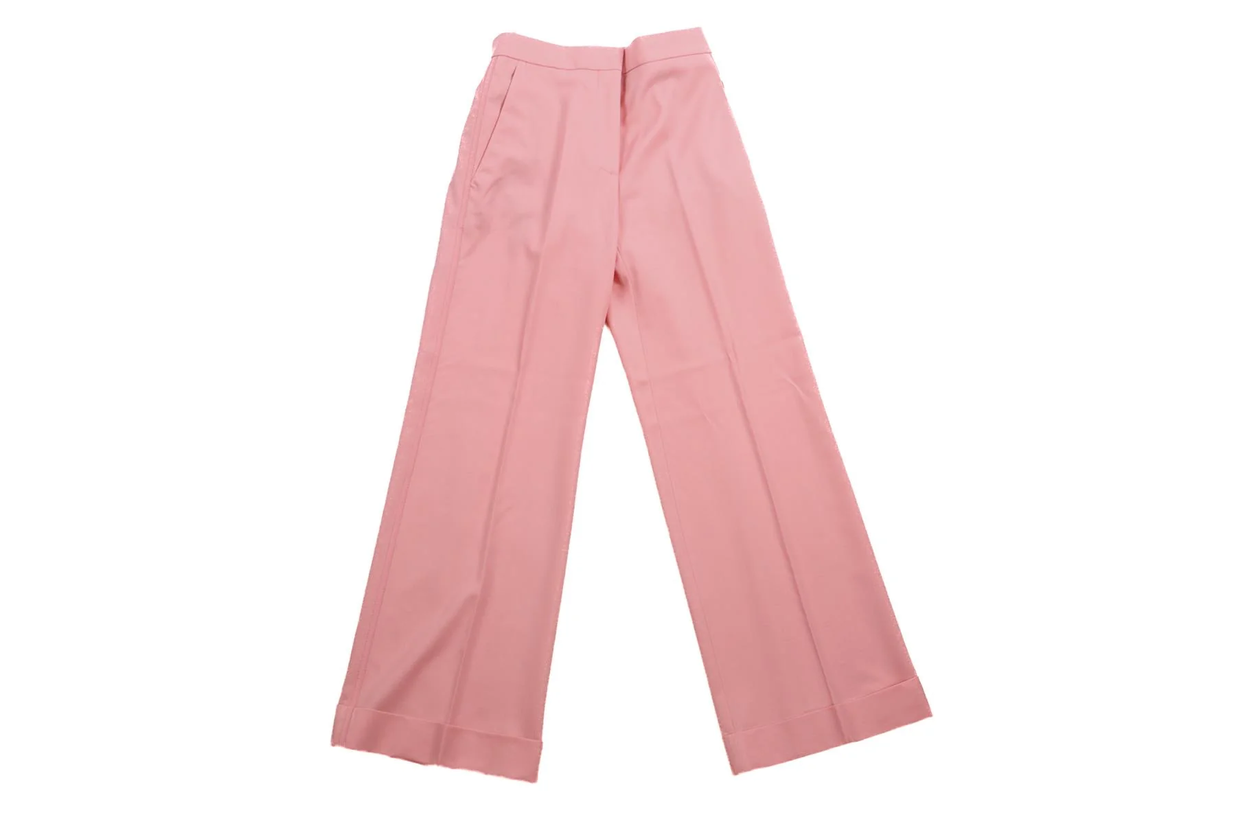 ROKSANDA PINK WOOL STRAIGHT LEG PANTS UK 6 - Image 2