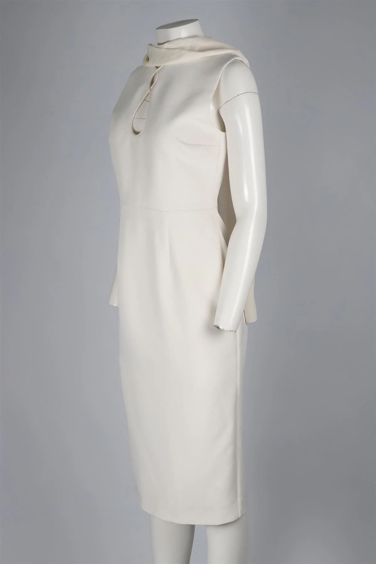 ROKSANDA WHITE SILK MIDI DRESS UK 10 - Image 3