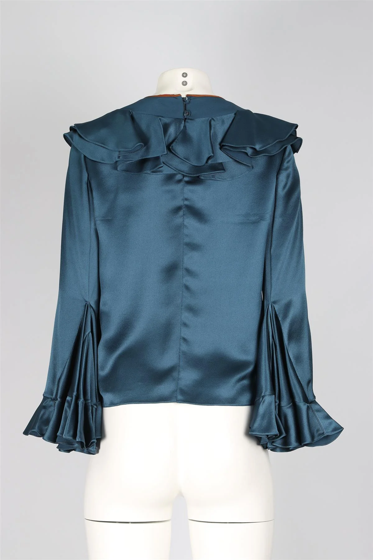 ROKSANDRA BLUE SILK TOP UK 10 - Image 4