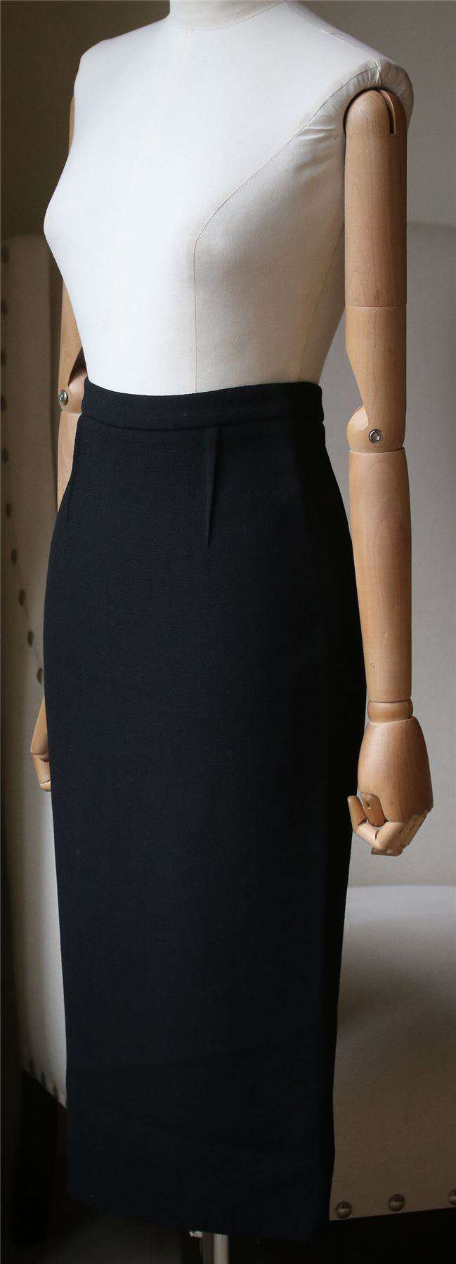 ROLAND MOURET ARRETON WOOL CREPE PENCIL SKIRT UK 8 - Image 4
