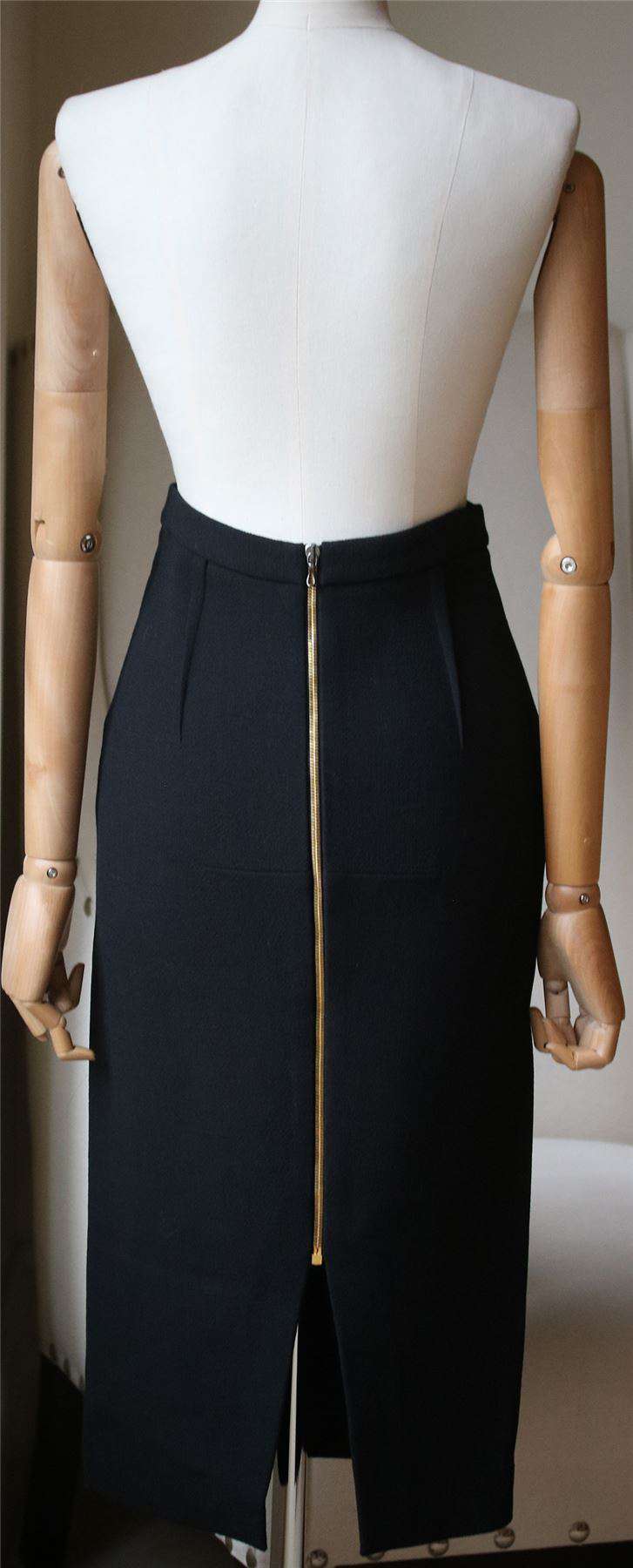 ROLAND MOURET ARRETON WOOL CREPE PENCIL SKIRT UK 8 - Image 5