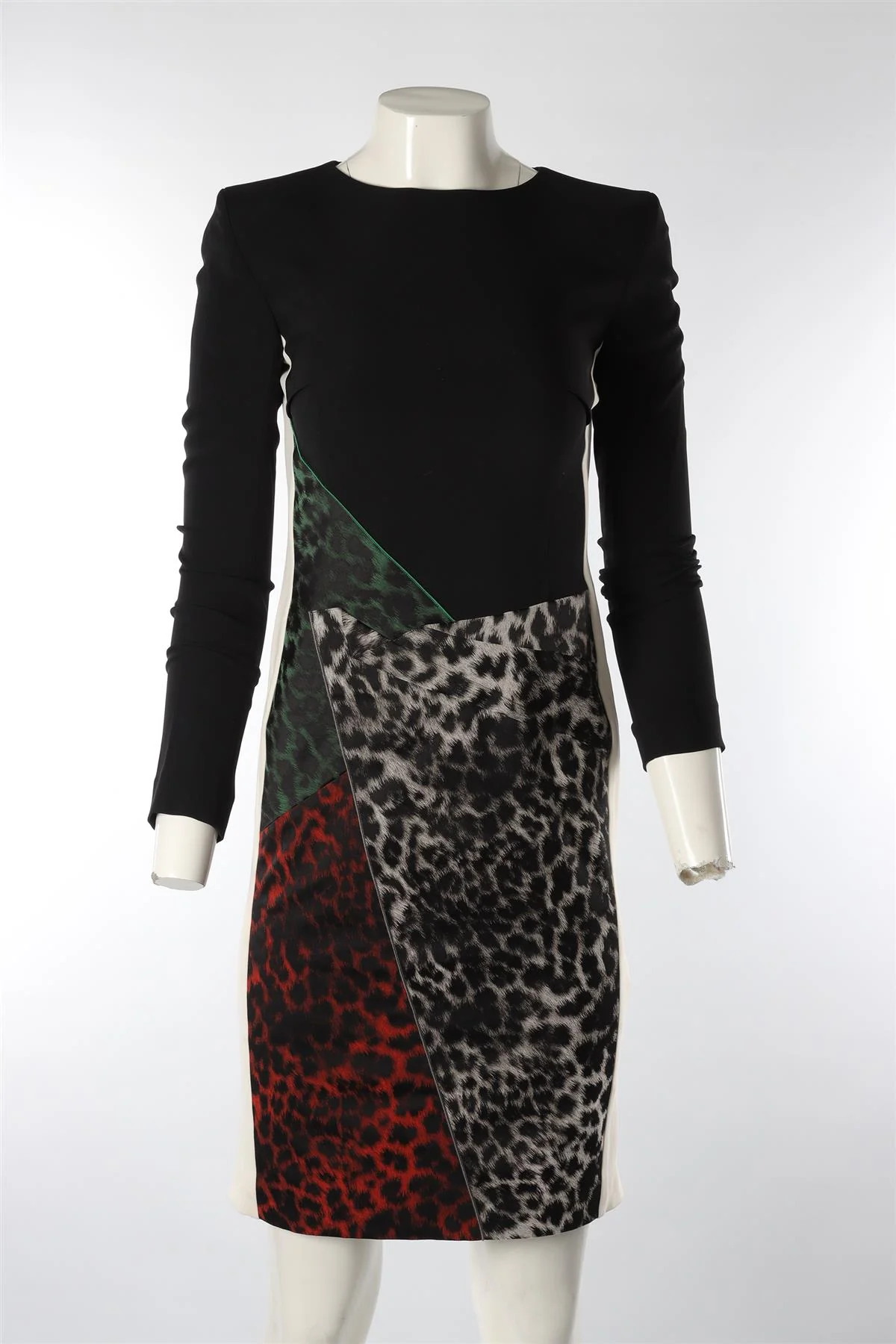 ROLAND MOURET BLACK CREPE MIDI DRESS UK 10 - Image 2