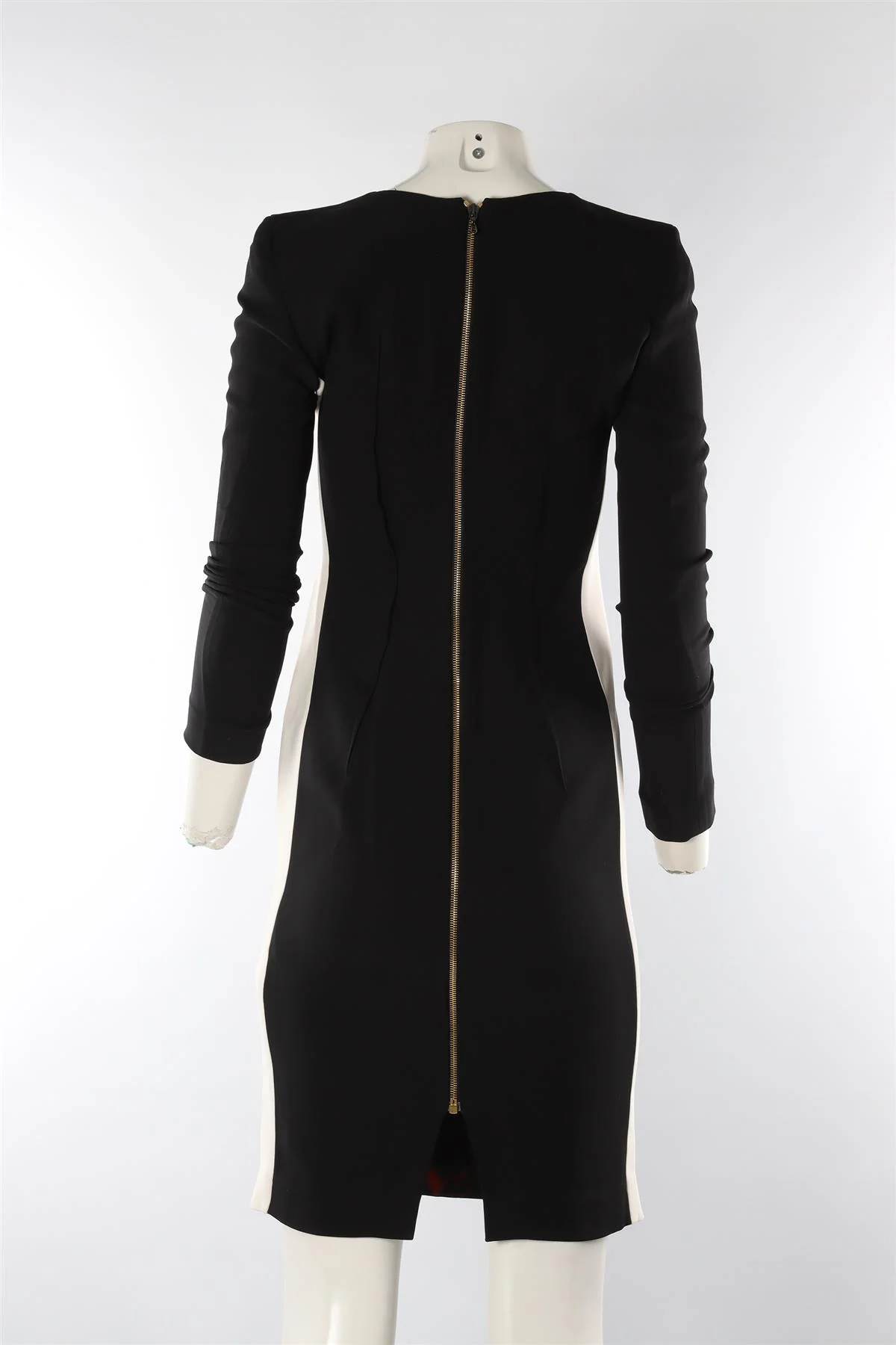 ROLAND MOURET BLACK CREPE MIDI DRESS UK 10 - Image 4