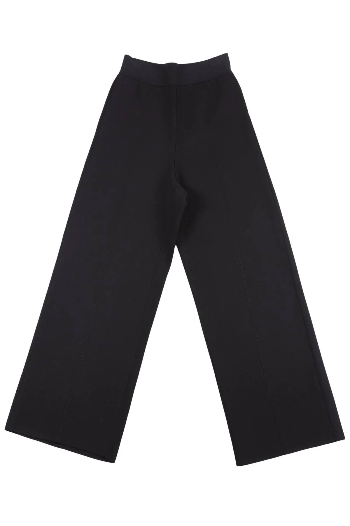 ROLAND MOURET BLACK KNIT WIDE LEG PANTS XSMALL