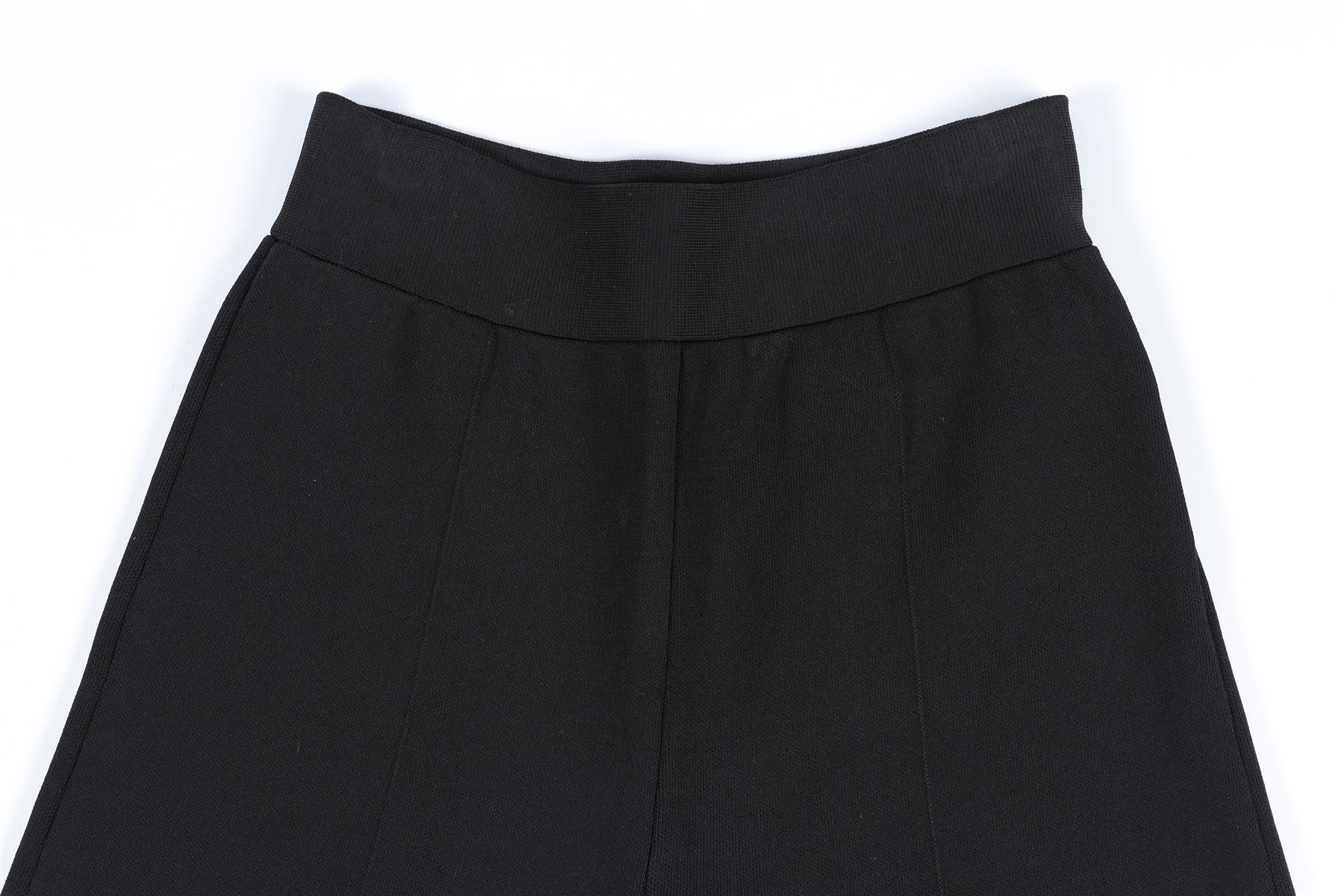 ROLAND MOURET BLACK KNIT WIDE LEG PANTS XSMALL - Image 3