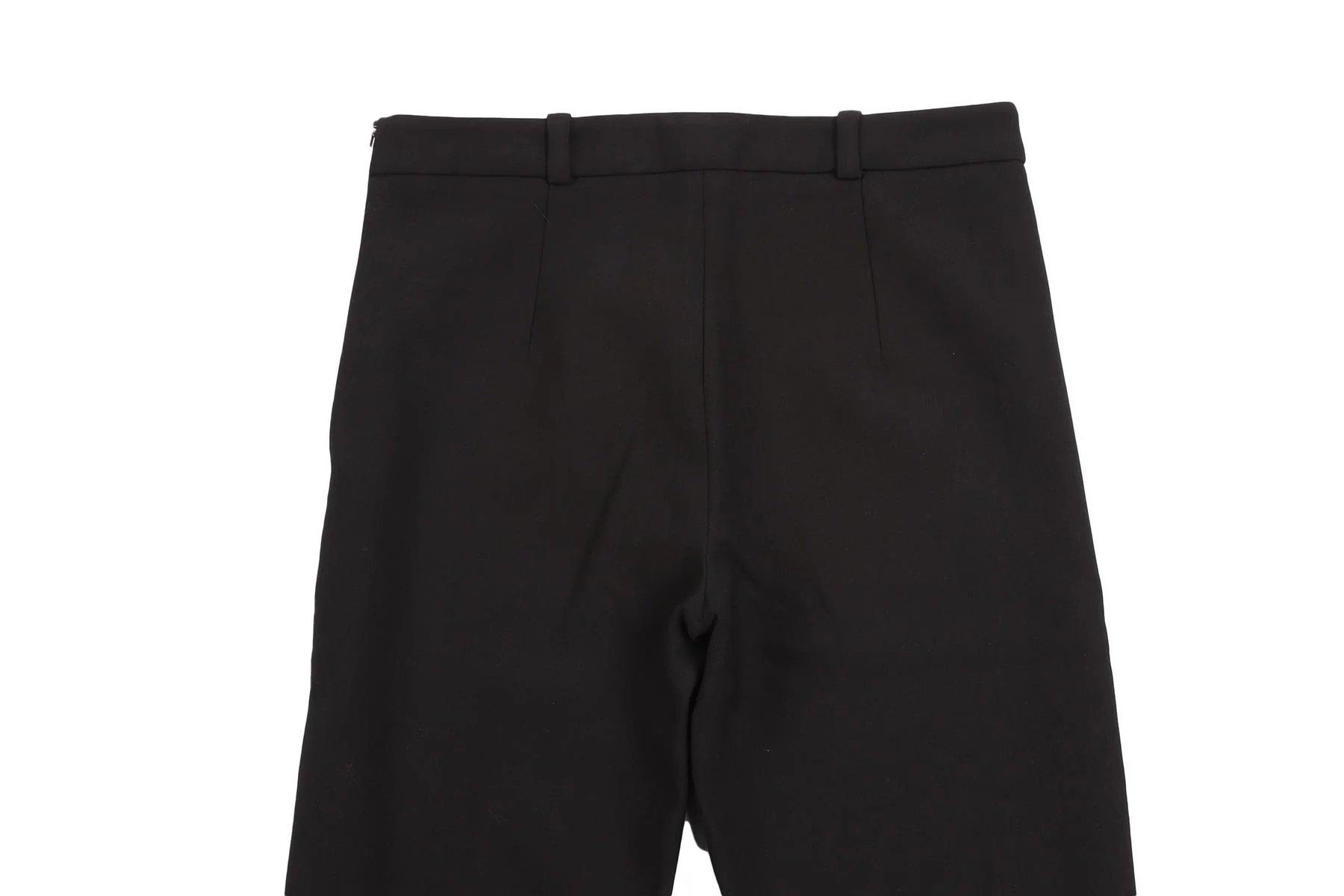 ROLAND MOURET BLACK WOOL STRAIGHT LEG PANTS UK 10 - Image 5