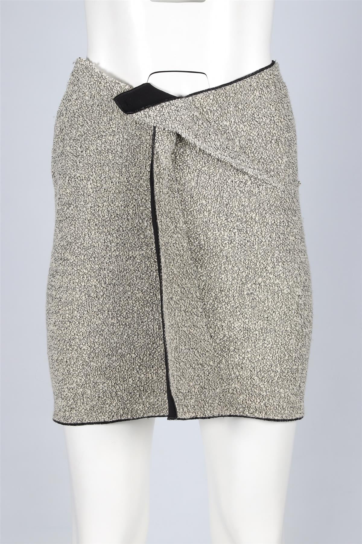 ROLAND MOURET GREY WOOL MINI SKIRT US 4 UK 8 - Image 2