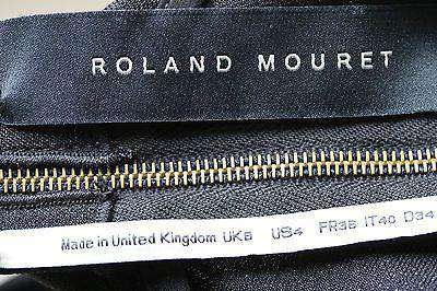 ROLAND MOURET METALLIC MATELASSE-PANELED CREPE TOP UK 8 - Image 7