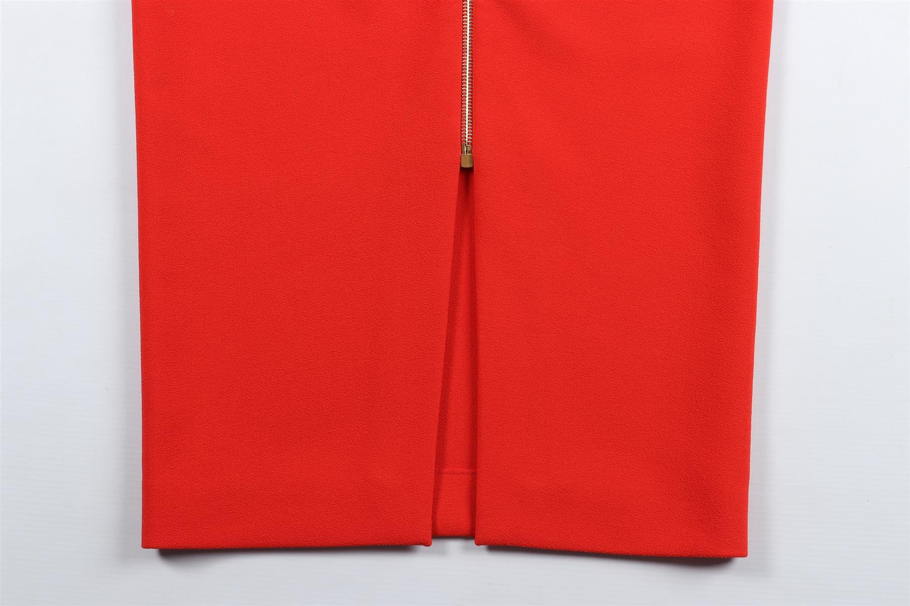 ROLAND MOURET RED CADY MIDI DRESS UK 6 - Image 5