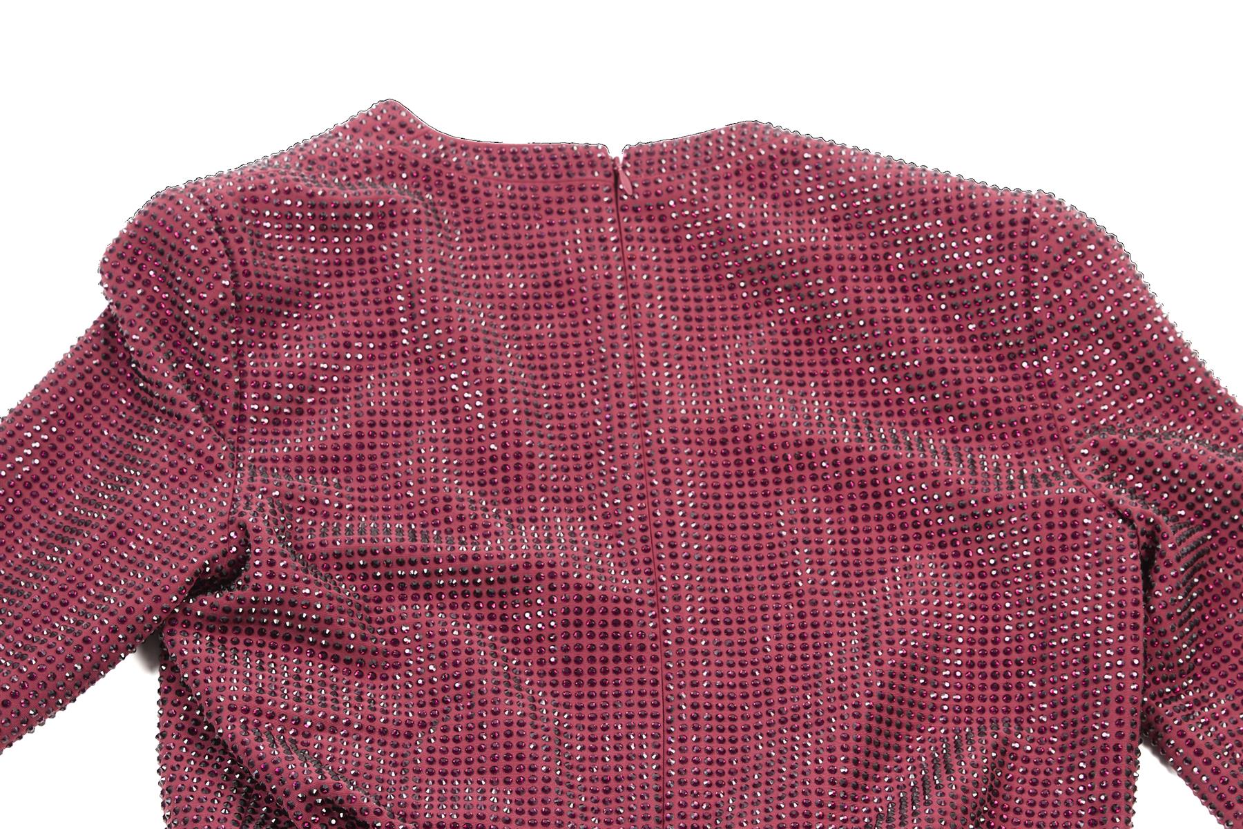 ROLAND MOURET RED CRYSTAL MINI DRESS UK 8 - Image 5