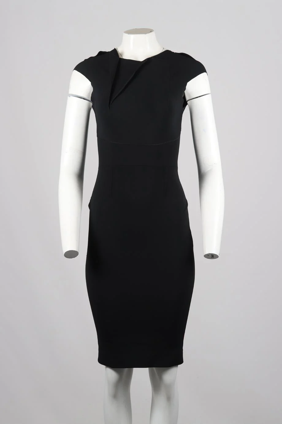 ROLAND MOURET STRETCH CREPE MIDI DRESS UK 8 - Image 2