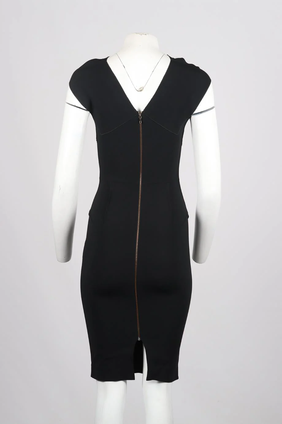 ROLAND MOURET STRETCH CREPE MIDI DRESS UK 8 - Image 4