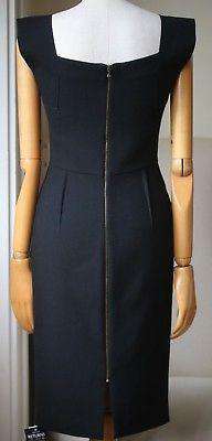 ROLAND MOURET WATSON SLEEVELESS WOOL CREPE DRESS UK 10 - Image 5