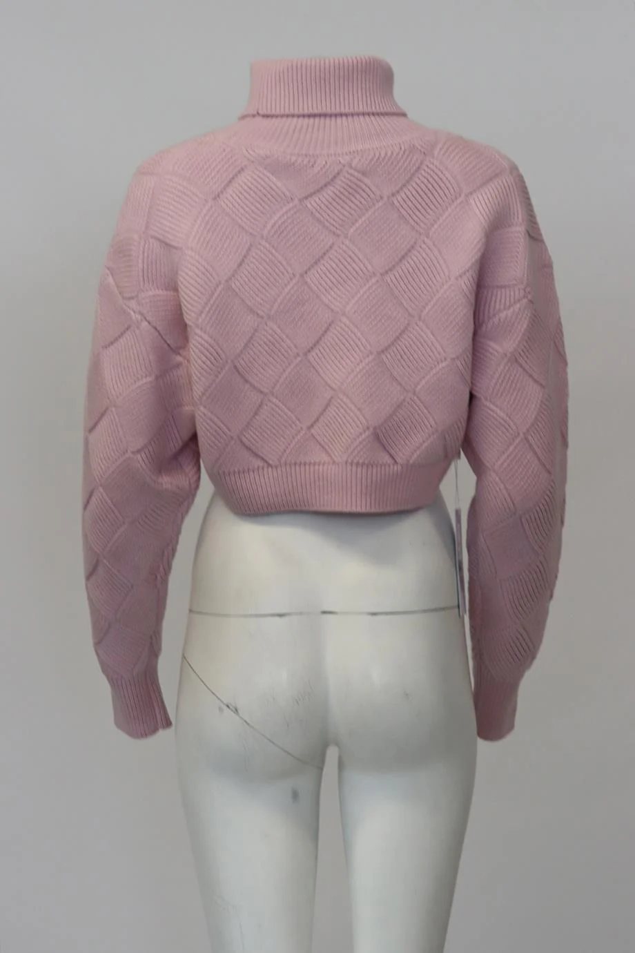 RONNY KOBO CROPPED WOOL BLEND TURTLENECK SWEATER SMALL - Image 4
