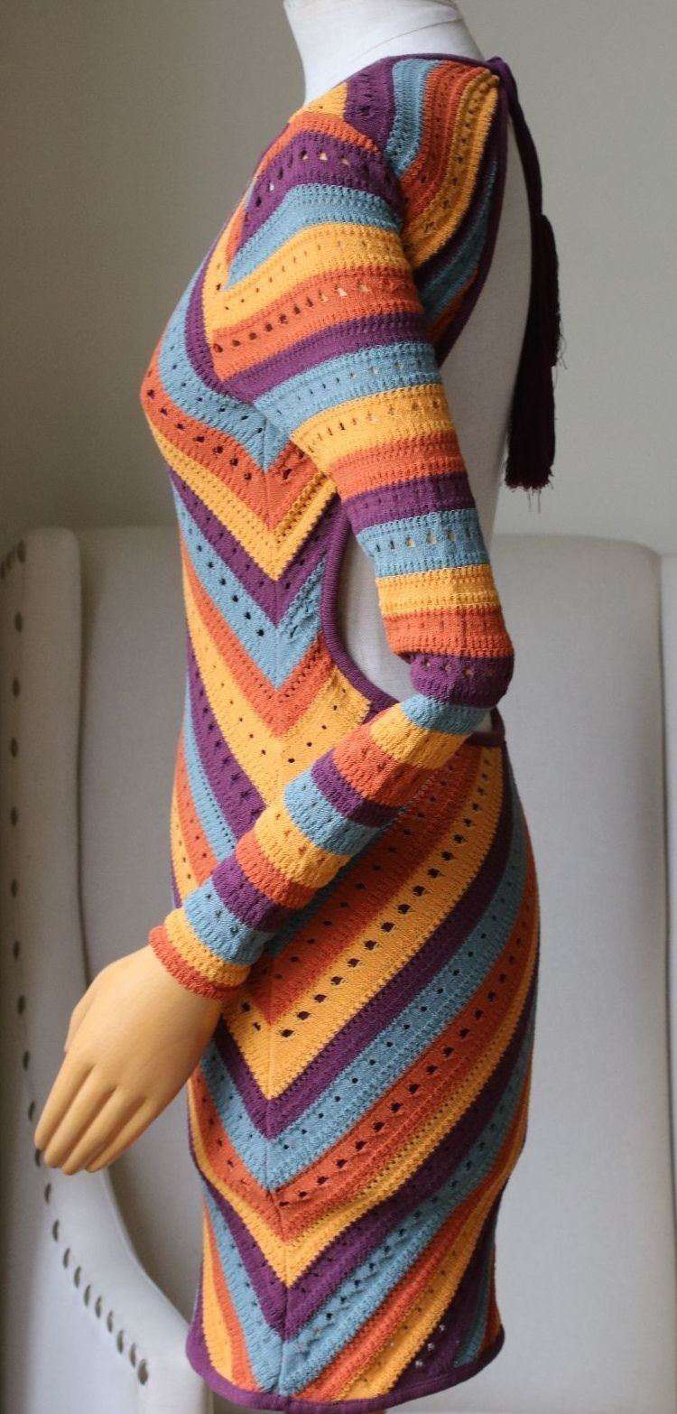 RONNY KOBO JULES STRIPE DRESS SMALL - Image 8
