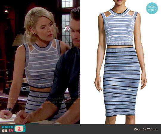RONNY KOBO WILHELMINA BLUE CROP TOP SMALL - Image 11