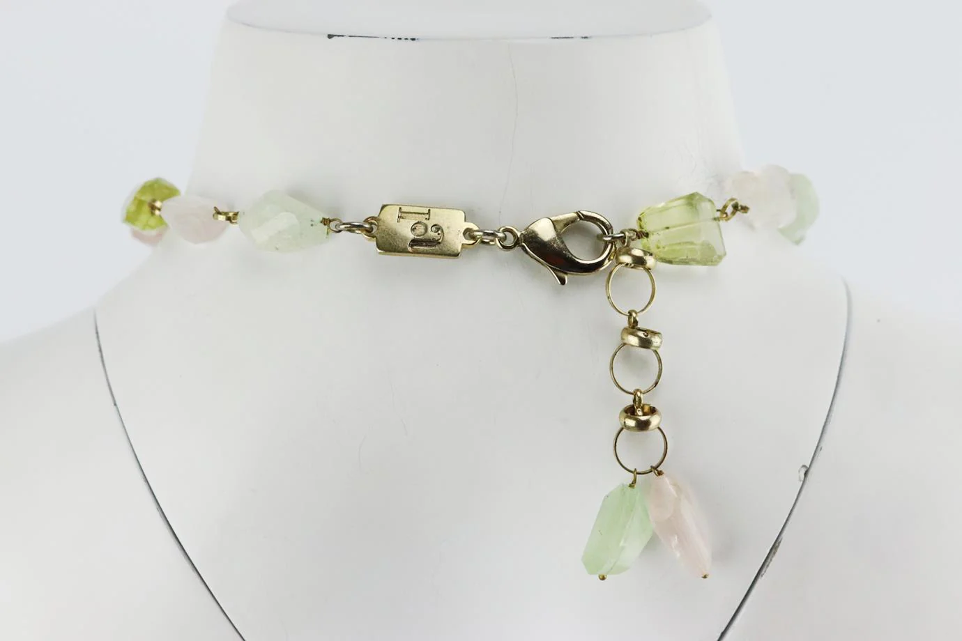 ROSANTICA TASSELED GOLD TONE BEAD NECKLACE - Image 4