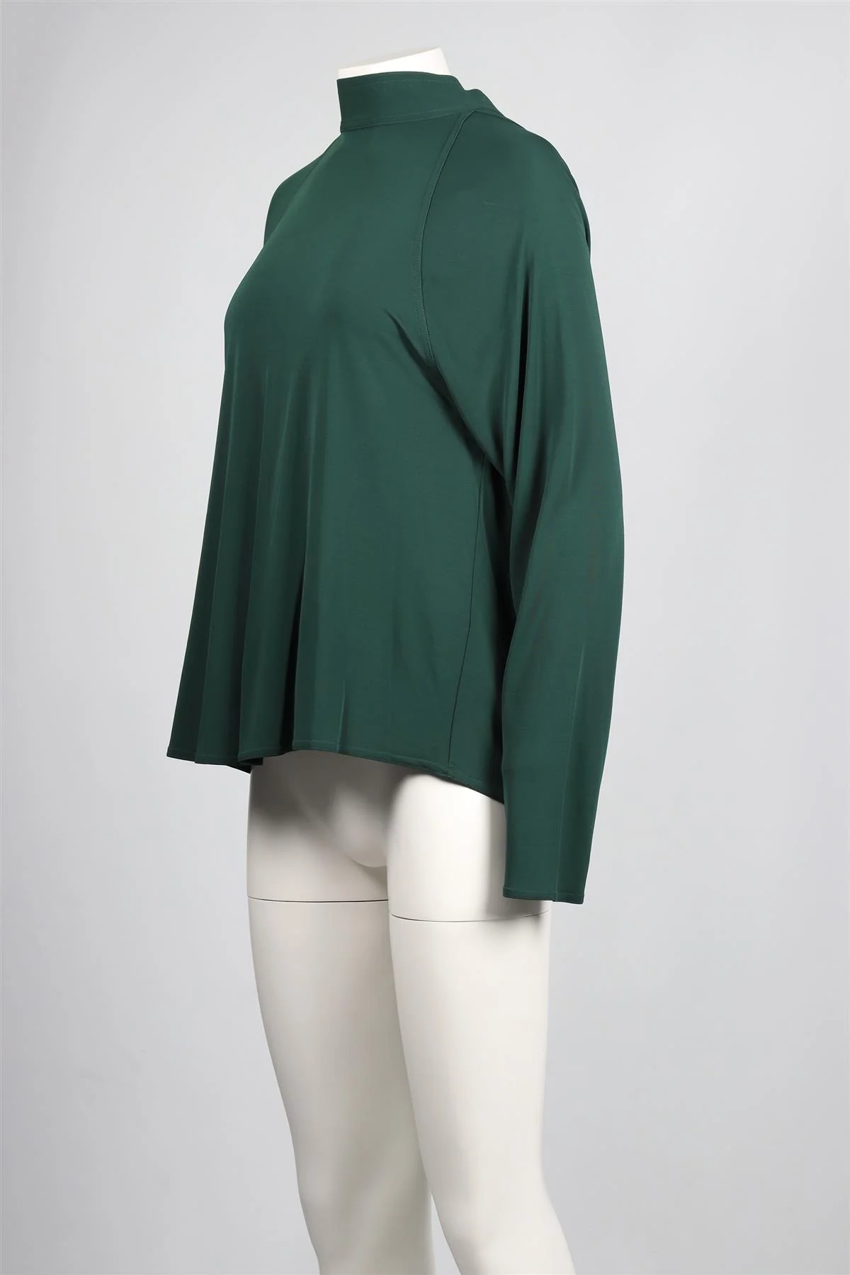 ROSETTA GETTY GREEN CREPE TOP MEDIUM - Image 3