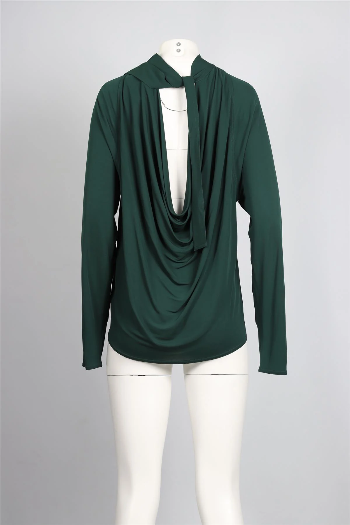 ROSETTA GETTY GREEN CREPE TOP MEDIUM - Image 4