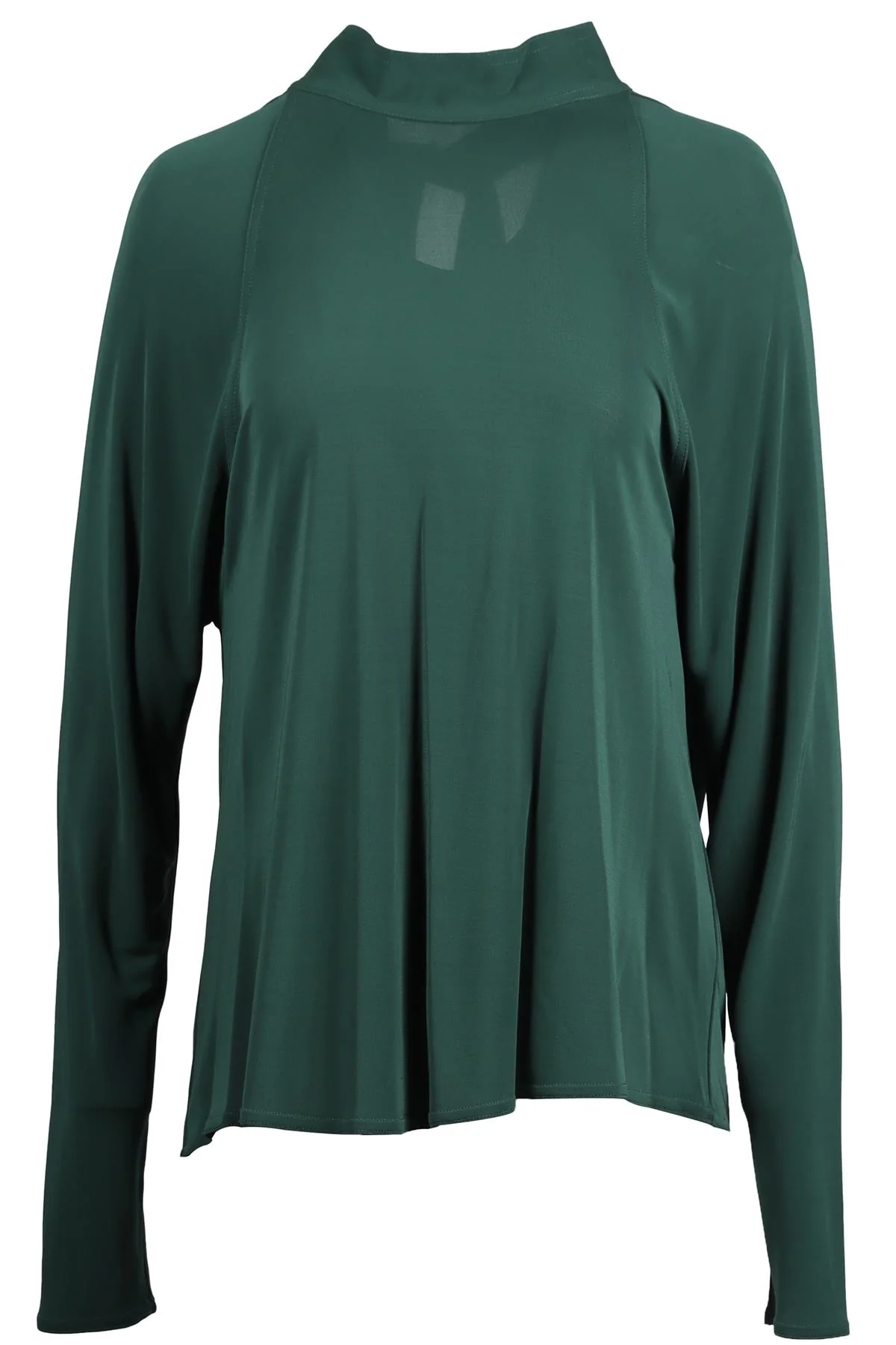 ROSETTA GETTY GREEN CREPE TOP MEDIUM - Image 5