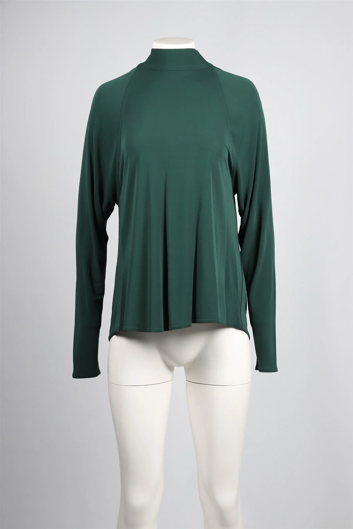 ROSETTA GETTY GREEN CREPE TOP MEDIUM - Image 6