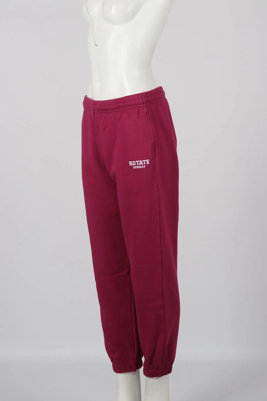 ROTATE BIRGER CHRISTENSEN EMBROIDERED COTTON JERSEY TRACK PANTS SMALL - Image 3