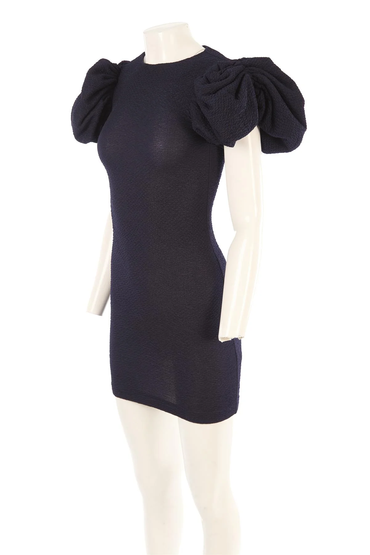 ROTATE BIRGER CHRISTENSEN NAVY WOVEN MINI DRESS DK 36 UK 8 - Image 3