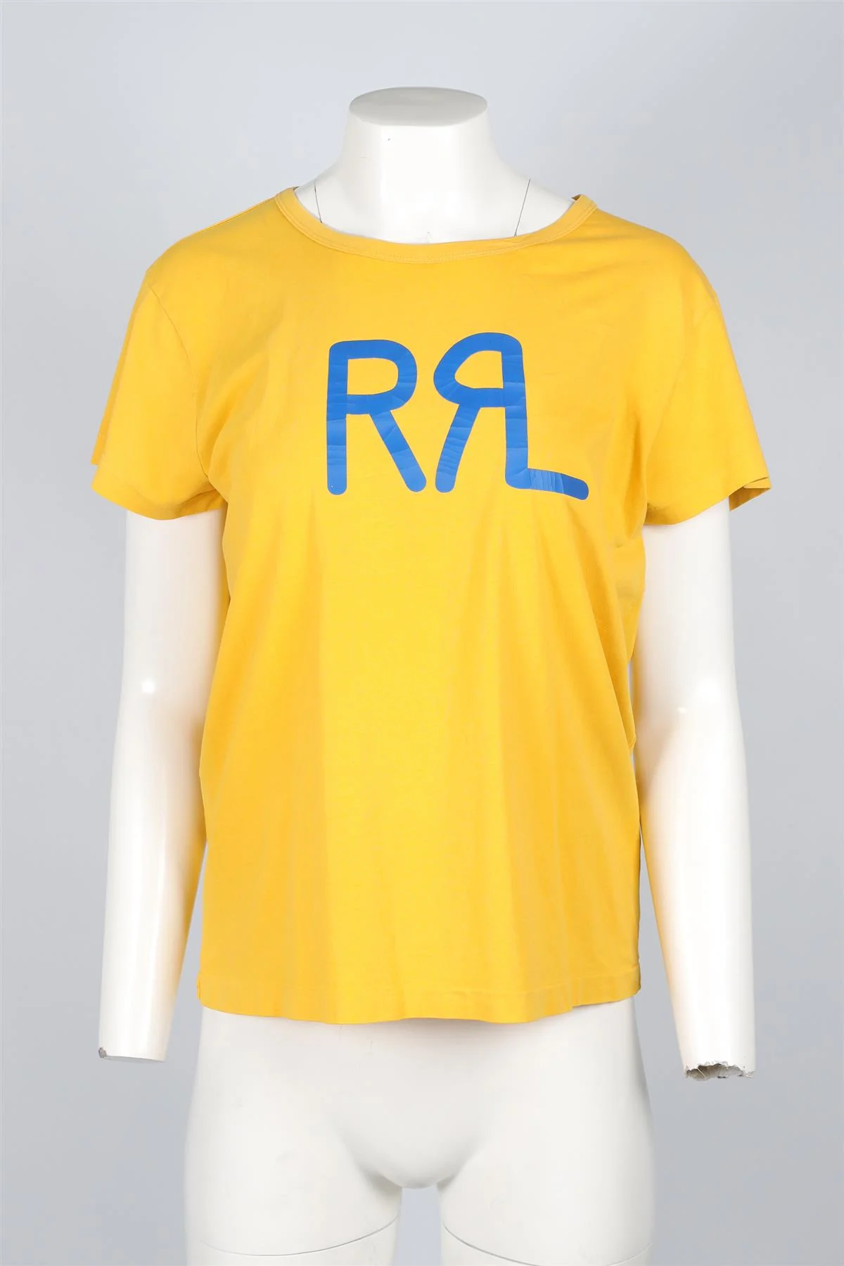 RRL RALPH LAUREN YELLOW COTTON T-SHIRT US 4 UK 8 - Image 2