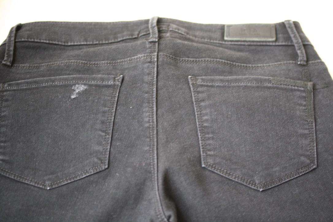RTA BLACK DESTROYED SKINNY BOYFRIEND JEANS W25 UK 6/8 - Image 6
