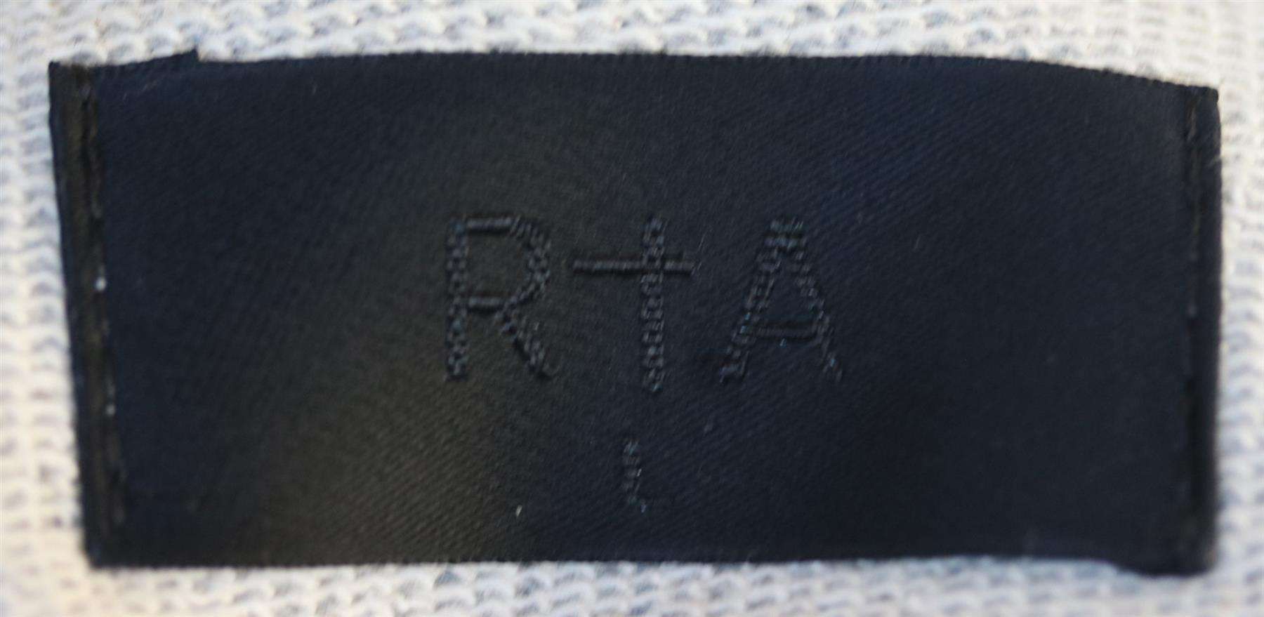 RTA CICELY ZIP DETAILS COTTON TERRY HOODIE LARGE - Image 5
