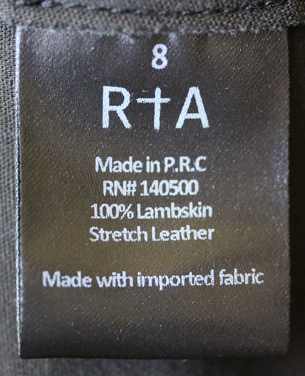 RTA ELECTRA OFF THE SHOULDER STRETCH LEATHER MINI DRESS US 8 UK 12 - Image 6